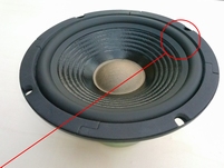 Rubber rand voor JBL Control 5 woofer