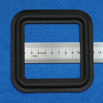 Square foam surround, 4,5 x 4,5 Inch, for 9 cm speakercone