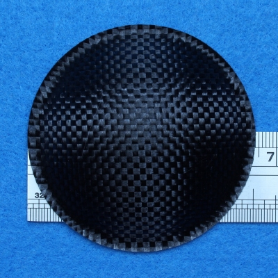 Dust cap, paper, 64 mm, kevlar look