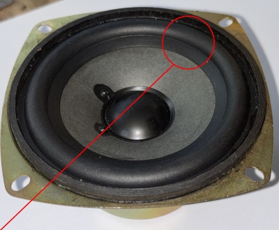 Rubber rand voor Bang & Olufsen Beovision MX6000 woofer (8480214, 4 inch)