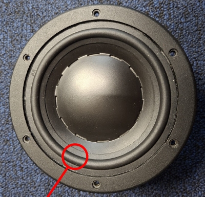 Rubber rand voor Hi-Vi Research Model D5.8 woofer