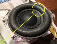 Foam surround for JBL Go + Play Micro woofer