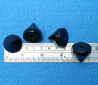 Set metalen spikes, zwart, hoogte 24,2 mm