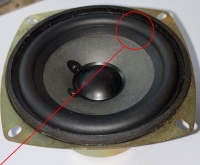 Rubber rand voor Bang & Olufsen 8480214 woofer (4 inch)