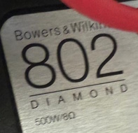 B&W 802 Diamond type sticker on back cabinet