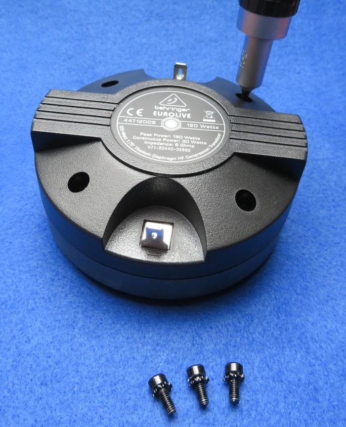 Behringer Eurolive 44T120D8 Hochtönermembran austauschen - Abdeckung entfernen
