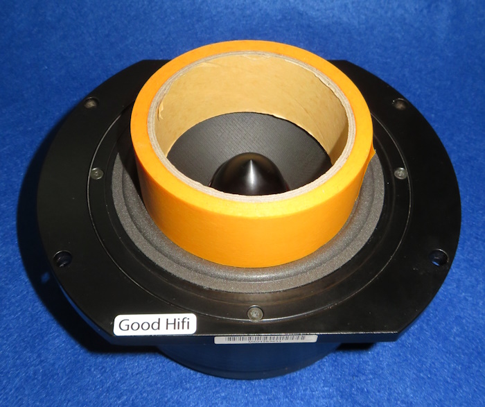 Neue Schaumstoffsicke f&uuml;r Genelec M604289631 Tieft&ouml;ner - Um die Haftung zu erleichtern, kann ein Gewicht auf die Innenlippe der Schaumstoff-Sicke gelegt werden.