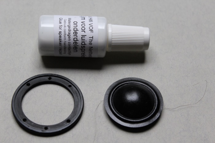 B&W N801S (TS26 80) tweeter repair: tweeter frame, replacement diaphragm and glue