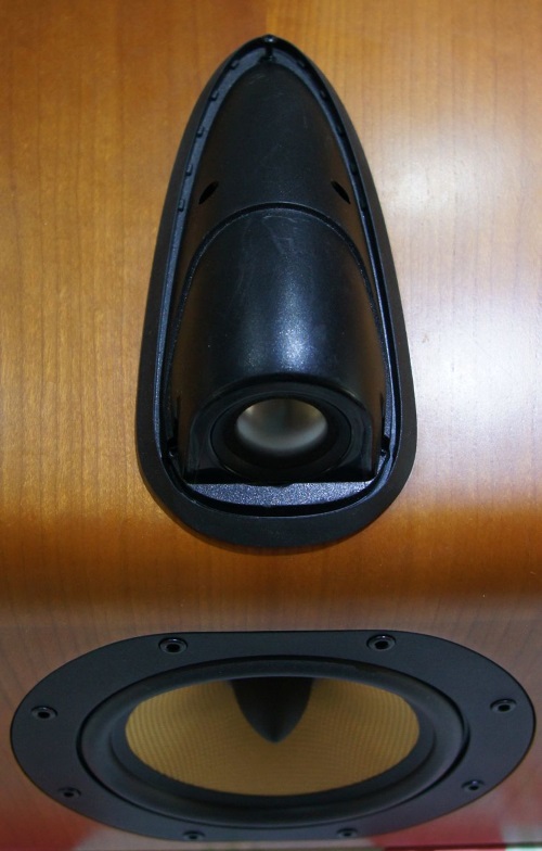 B&W HTM7 tweeter van boven af gezien