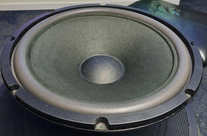REL Q100E woofer na de reparatie